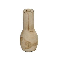 A beautifully crafted wooden vase made from paulownia wood. A chic decorative accessory and practical vase.