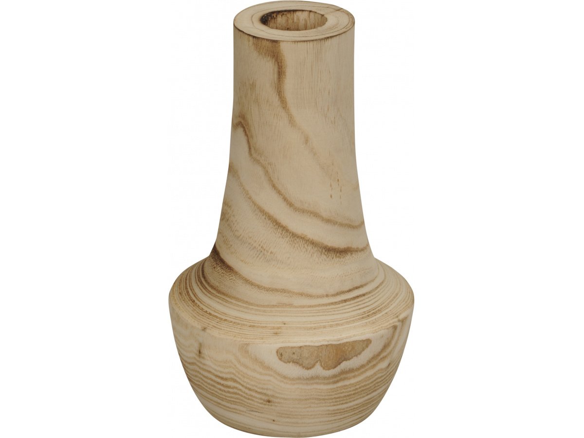Natural Wood Vase, 25cm 59589 Interior Decor / Jugs & Vases Rosefields