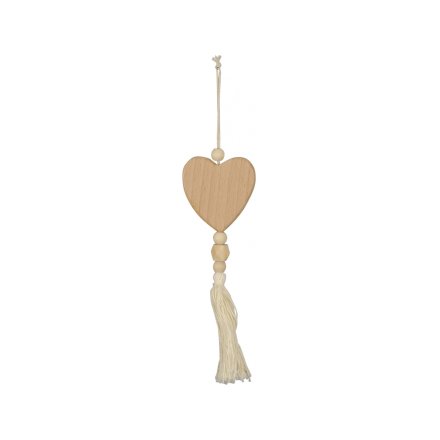 Wooden Heart Hanger, 20cm
