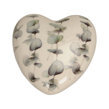 Decorative Eucalyptus Heart, 8.5cm