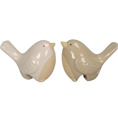 A mix of 2 beautiful bird pot pals in natural stone and cream colours. A great gift item for the garden.