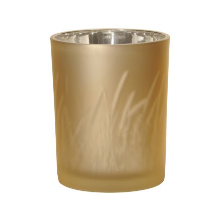 Yellow Grass Candle Holder, 12.5cm