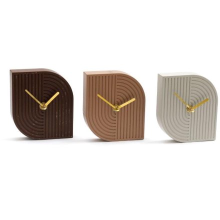 Abstract Wooden Clock, 13cm 