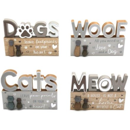 Cat & Dog Pebble Sign