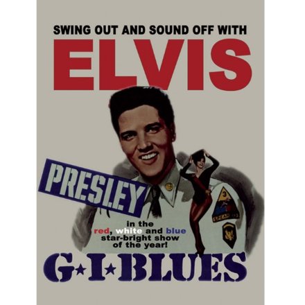 Swing Out Elvis Mini Metal Sign
