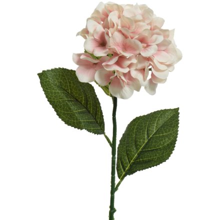 A pretty artificial hydrangea stem in pink. A must have item to dress your jugs and vases.
