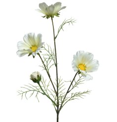 A fine quality artificial flower in white on stem.