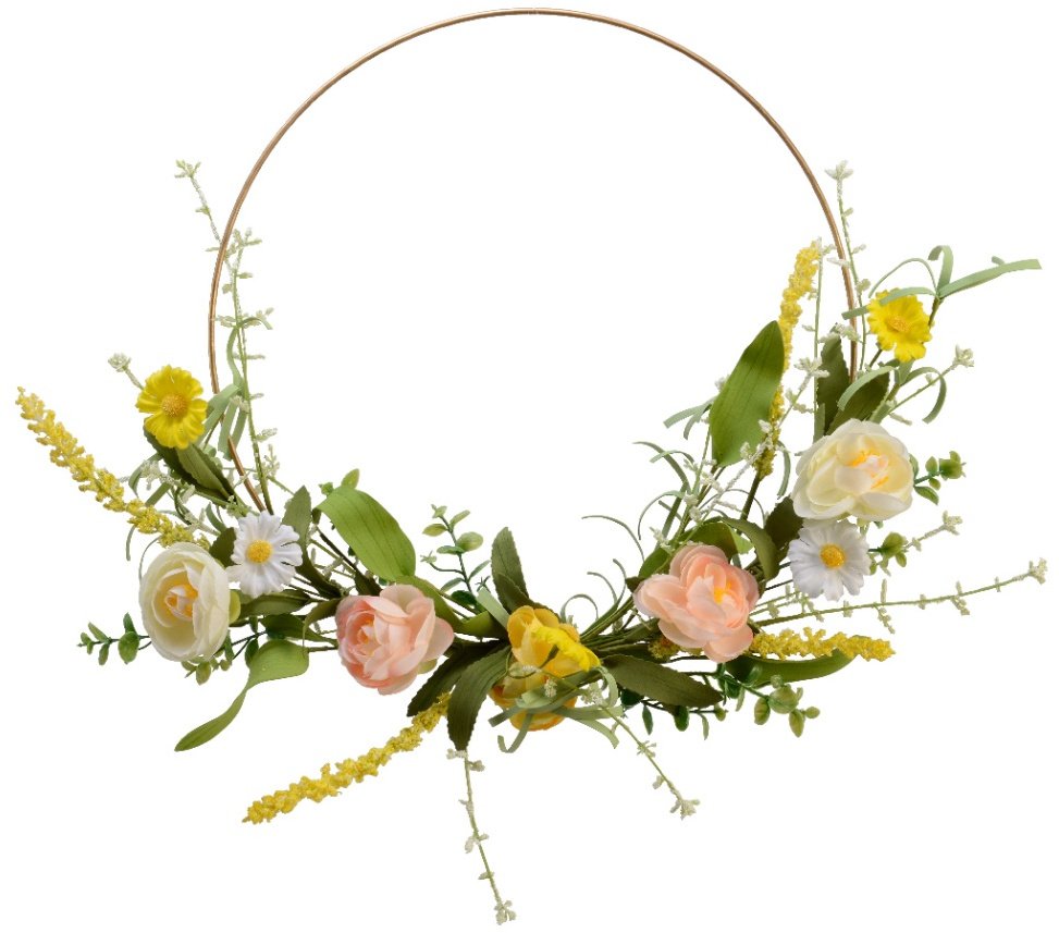 Wild Flower Wreath 30cm 59824 Interior Decor / Artificial Flowers