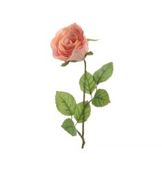 A fine quality artificial single rose stem in a beautiful pink hue.