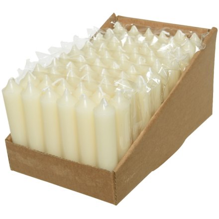 A set of 6 classic cream candles