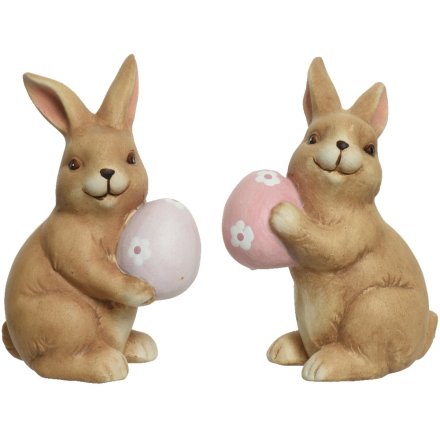 Bunnies With Floral Eggs, 2a