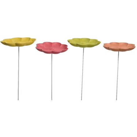 Colour Mix Flower Stake Bird Feeder Bamboo