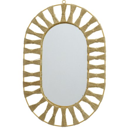 Oval Rope Mirror 60cm