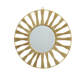 A stylish mirror with woven rope design. An on trend, bohemian style item for the home. 