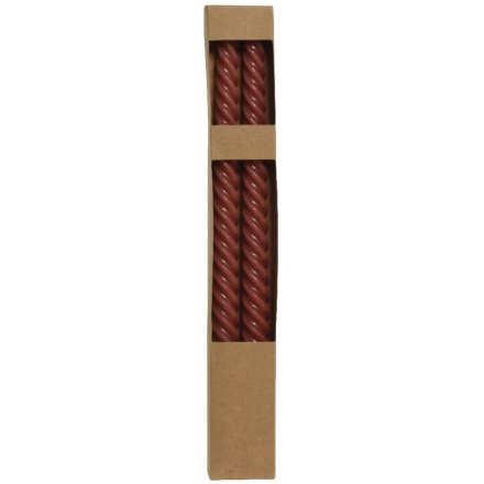 Twisted Candle, Terracotta 