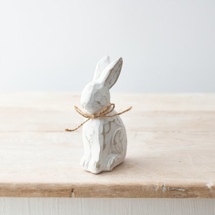 Polyresin Bunny Ornament, 14cm