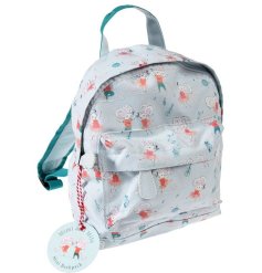 Children can travel in style with this charming mini backpack with adjustable straps and carry handle.