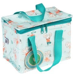 Enjoy lunch on the go in this sweet Mimi and Milo mouse design lunch bag.