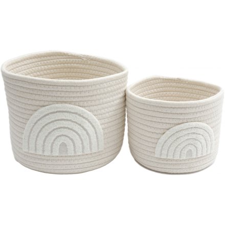 Arch Woven Basket, Set of 2