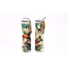 A stunning mix of tube candles, each with an exotic birds of paradise illustration in the most vibrant colour pallet. 
