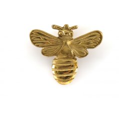 A unique and beautifully crafted golden bee decoration for the home. 