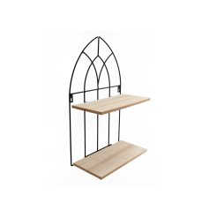 A stylish shelving unit with foldable wooden shelves. Ideal for re-sale and postage.