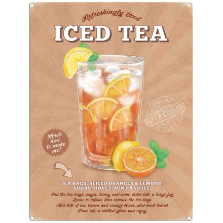 Iced Tea Metal Sign
