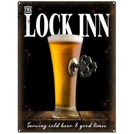 Lock Inn Metal Sign