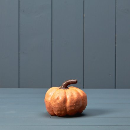 Orange Ceramic Pumpkin, 9.5cm