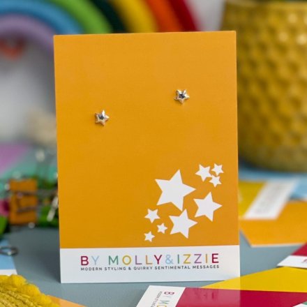 Sterling Silver Star Earrings, Mollie and Izzie