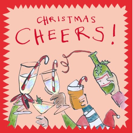 Christmas Cheers Card, 15cm