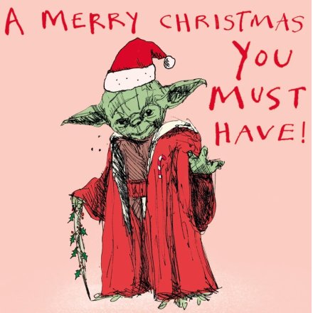 Yoda Christmas Greetings Card, 15cm