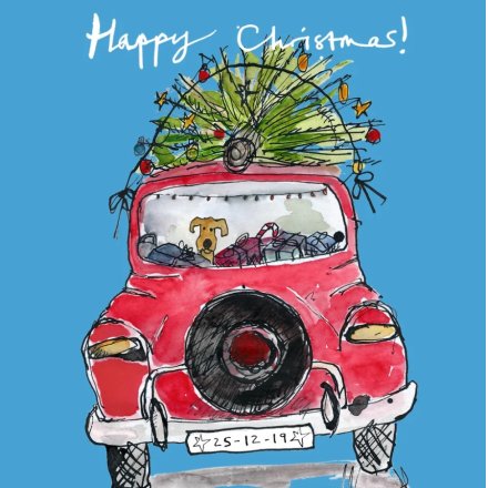 Happy Christmas Car Card, 15cm