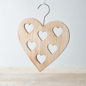 Stay organised in style with this chic heart shaped scarf hanger with hook. 