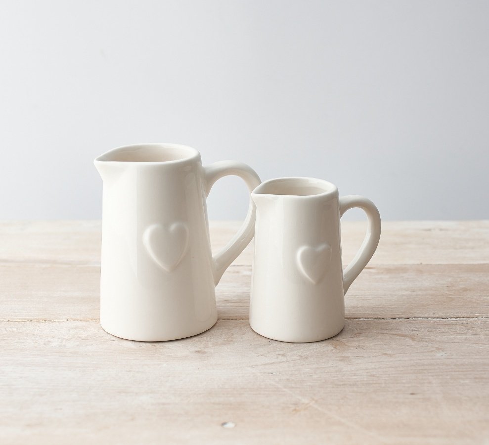 Embossed Heart Jug, 11cm 60266 Interior Decor / Jugs & Vases