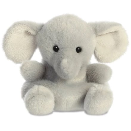 Stomps the Elephant is a palm sized soft toy with a squishy tummy and cute face.