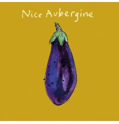 A colourful and witty Aubergine card by the talented Poet & Painter. Beautifully illustrated in their signature style.