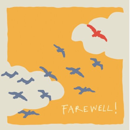 Farewell Birds Greeting Card, 15cm
