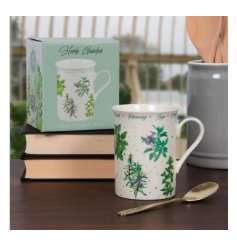 A fine quality mug decorated with a variety of garden herbs. Beautifully illustrated and labelled.