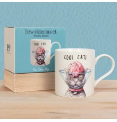 A unique, witty and wonderfully illustrated Cool Cat mug. 