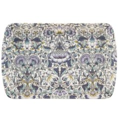 A stylish and practical small tray decorated with a popular Lodden print by William Morris.