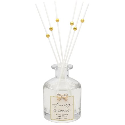 Family. Where life begins and love never ends. A beautifully packaged and scented diffuser. 