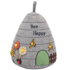 A unique and utterly charming beehive style doorstop with fabulous wildlife details and a Bee Happy slogan.