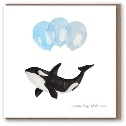 Whale Dream Big Greeting Card 15cm