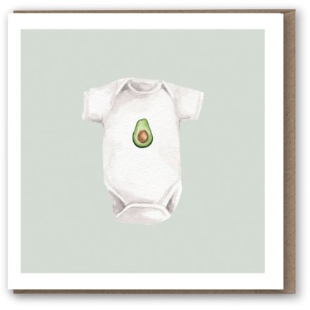 Baby Avocado Greeting Card 15cm