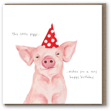 This Little Piggy Greeting Card 15cm