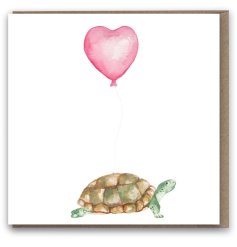 Show your love with this unique and beautifully formed hand painted tortoise greetings card. 