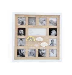 Celebrate that precious first year with this wonderful memory photo frame with space for 12 images.