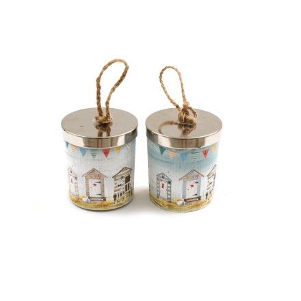 Seashore Scented Candles, 9.5cm