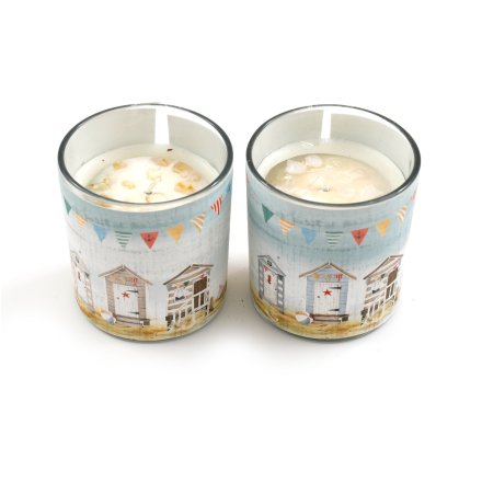 Seashore Candle With Natural Stones, 2a